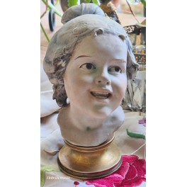 Benacchio Buste Pige Porcel&aelig;n [H18cm] Signeret