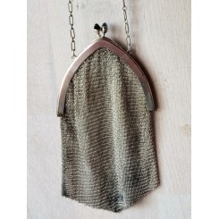 Antik Taske 1900 [Sterling S&oslash;lv] med Bl&aring; Sten