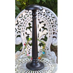 Gammel Fransk Hatteholder i Sortmalet Tr&aelig; [H45cm]