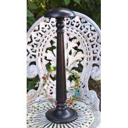 Gammel Fransk Hatteholder i Sortmalet Tr&aelig; [H45cm]