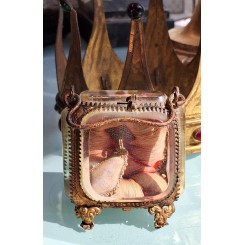 Franskt Glasskrin Napoleon lll [H8,5x7,5x6cm] 1800'