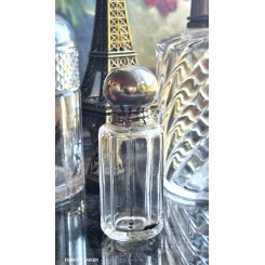 1800' Fransk Parfumeflakon Presset Glas  [H9x3cm] S&oslash;lvl&aring;g
