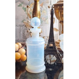 Fransk Opaline Flakon HVID [19cm] 1950'