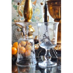 2 stk Fransk Souvenir glas [H14,5cm] Krystalglas