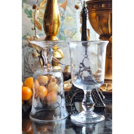 2 stk Fransk Souvenir glas [H14,5cm] Krystalglas