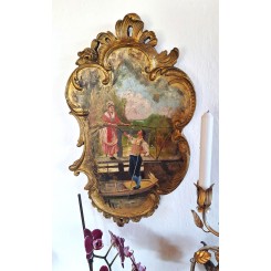 Fransk Maleri Carte Gloria Forgyldt tr&aelig; [47,5x28cm]