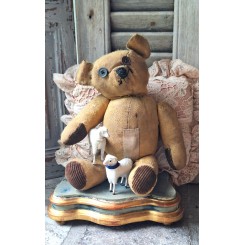 Gammel Bamse med str&aring; Engelsk [30cm] 1930'