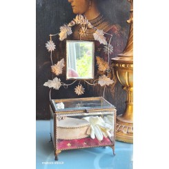Glasskrin Brudeskrin med Spejl [H40cm] Napoleon III*