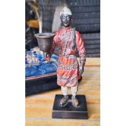 Kolonistil Mand med Lysestage [H22cm] Metal