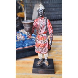 Kolonistil Mand med Lysestage [H22cm] Metal