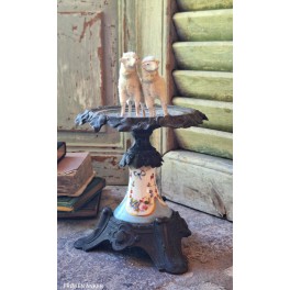 Art Nouveau Vide Poche Opsats [H15x&Oslash;14cm] Porcel&aelig;n