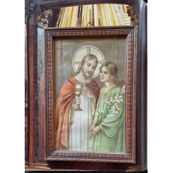 Gammelt Religi&oslash;st Billede JESUS [21,5x14,5cm]