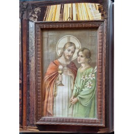 Gammelt Religi&oslash;st Billede JESUS [21,5x14,5cm]