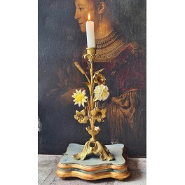 Gammel Fransk Kirkestage [H32,5cm] 1 Lysarm