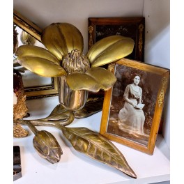 1900-tals XXL Fransk LOTUS Forvandlingsblomst - Vase + Askeb&aelig;ger
