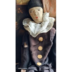 Antik Fransk Sofadoll 'PIERROT' [L75cm] Boudoirdoll