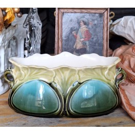 Fransk Jardiniere Art Nouveau (H12x29cm) m. &Oslash;rer