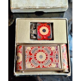 Art Deco Pudderkompakt, Cigaretetui, L&aelig;bestiftholder + SIMSON lighter