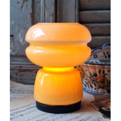 Space Age Bordlampe Glas Vintage 60-70'er 