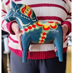 Gammel Dalahest (35cm) Bl&aring;