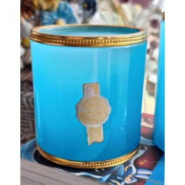 Opaline Cylinder BL&Aring; [~1930] Pr&aelig;get Guldkant |Pr.stk