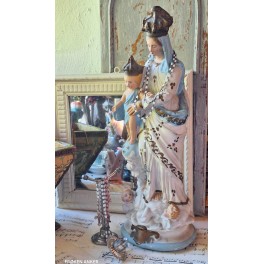 Gl. Madonna m./Jesusbarn & Englebasser (46cm)