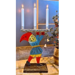 GL. Svensk Nisse Julemand [H44cm] Malet Tr&aelig;