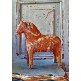 1800-tals Svensk Dalahest Tr&aelig; (15cm) 