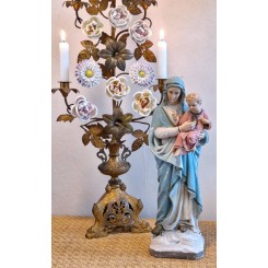Gammel Madonna m. Jesusbarn & Slange [42cm] *