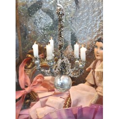 Antik Tinsel Lysekrone Vokslys (L-11cm) Julepynt