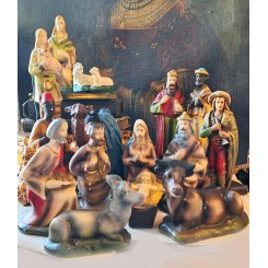 Antikt Krybbespil med 16 figurer - inkl. dromedar [op til 19cm]