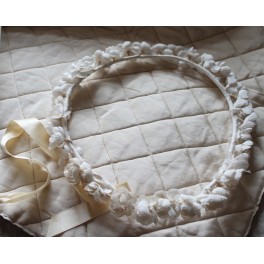 Gl. Fransk Processionskrans CREMEHVIDE BLOMSTER Gl. Fransk Processionskrans CREMEHVIDE BLOMSTER