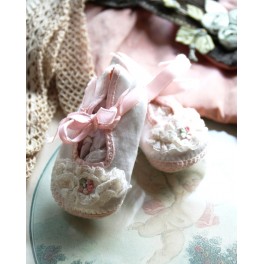 Vintage Babysko med Rosa Deko Vintage Babysko med Rosa Deko