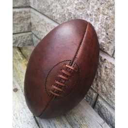 Vintage Rugbyball [Håndsyet Læder]